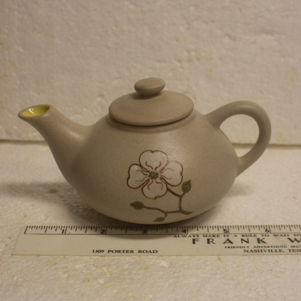 Vintage Pigeon Forge Pottery Magnolia Blossom Small Tea Pot